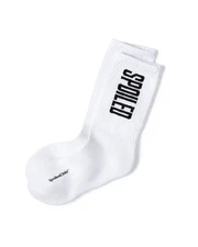 Spoiled Child Classic “Spoiled” Mantra White Mid Calf Athletic Socks New In Box