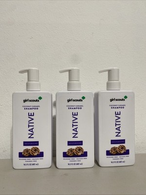 Native Girl Scouts  Moisturizing Shampoo Coconut Caramel 16.5oz, Lot of 3