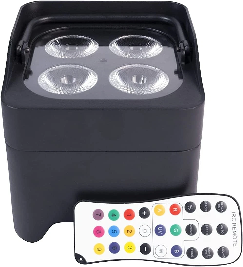 ColorKey MobilePar Mini HEX 4 Luz Efectos LED Inalámbrica Alimentada por Batería, Paquete de 4