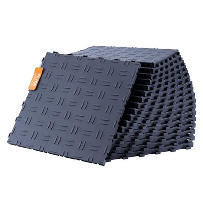 50 Pack Interlocking Garage Floor Tiles 5500Lbs Load Capacity Easy Clean Black