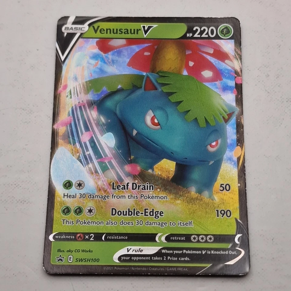 Venusaur V SWSH100 Sword & Shield 2021 Pokemon Card Basic Rare Promo Holo - Image 2 of 4