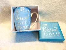 Faithfully Yours "Blessed and Loved"  Coffee Mug Tea Cup  New In Box