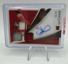 Panini 2021 Immaculate Spencer Howard Rookie Patch Auto RTS-SP /99 Phillies