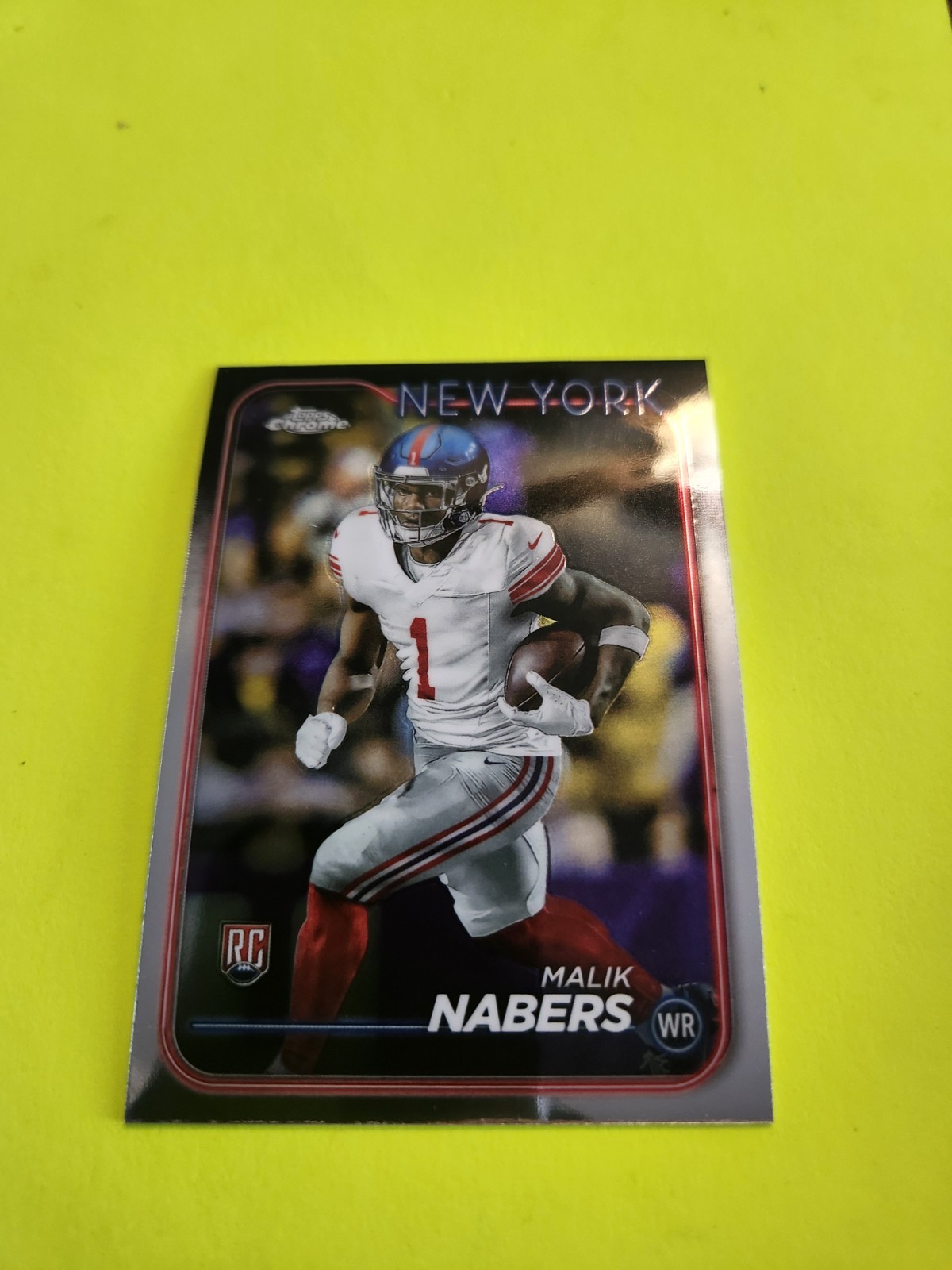 MALIK NABERS 2024 TOPPS CHROME #205 RC GIANTS WR