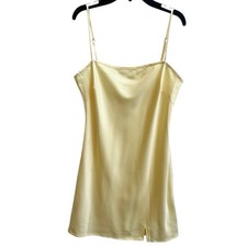 Princess Polly Marseille Satin Mini Dress Slip Light Yellow Sz 6