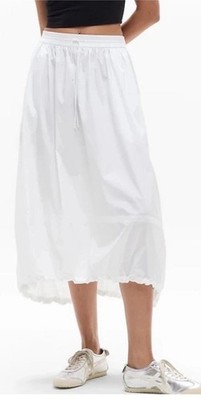 Athleta Trade Winds maxi skirt White size L streetwear drawstring  festival