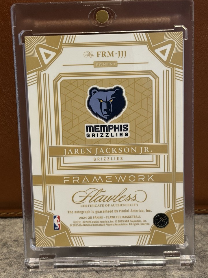 Panini 2024-25 Flawless Jaren Jackson Jr Grizzlies Framework Auto /25 ...