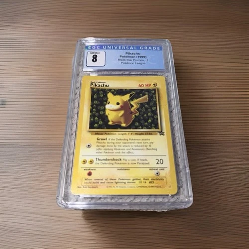 Pokemon League 1999 Black Star Promos Pikachu Blue Label CGC 8 NM/Mint