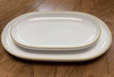 Our Place Gather Handcrafted Stoneware Serving Platters Set of 2 - STEAM Cream