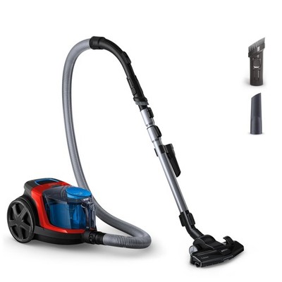 Philips PowerPro Compact Staubsauger ohne Beutel, 900 W, rot (FC9330/09)