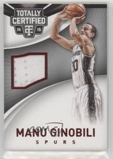 2014-15 Panini Totally Certified Jerseys Red 66/199 Manu Ginobili #55 HOF 2rz