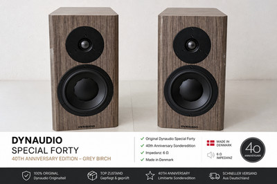 Dynaudio Kompakt-Lautsprecher Regal-Lautsprecher Special Forty Grau Birke