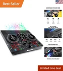 Dynamic DJ Mixing Controller with Lights, Speakers & USB - Perfect for Events