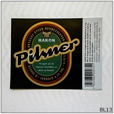 Hakon Pilsner Norge Beer Label (BL13)