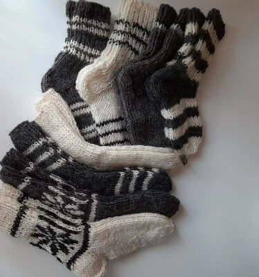 HANDGEFERTIGT Damen Schafwollsocken Socken Gr.37-40 100% Naturwolle,Schurwolle handgestrickt