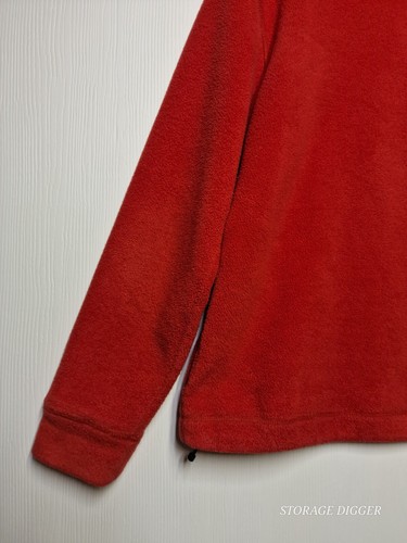 Gap Fleece Jacket Women's Medium Orange Quarter Zip Pockets Long Sleeve Outdoor - Picture 8 of 15