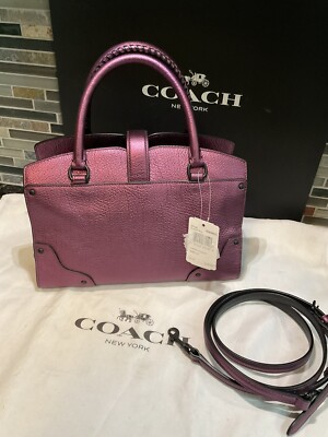 【美品】COACHコーチ59146マーサー サッチェル 24 スター リベット 2way Coach Mercer Satchel 24 Star Rivets Metallic Mauve 59146 NWT | eBay