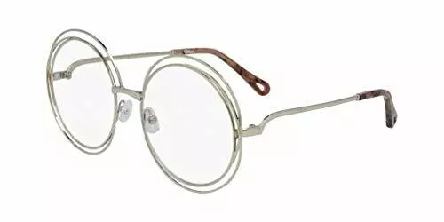 NEW CHLOE CE 2152 906 Medium Gold Round Eyeglasses 54mm with Case