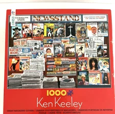 CEACO Ken Keeley News Stand Jigsaw Puzzle Magazines/ Newspapers 1000 Pieces 2016