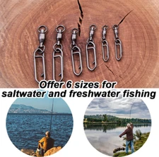 30 Pcs Fishing Swivel Snap Ball Bearing Swivel Saltwater Fishing Lure Connector