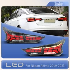 Smoke LED Tail Lights For Nissan Altima 2019-2024 Rear Lamps Assembly Sequential