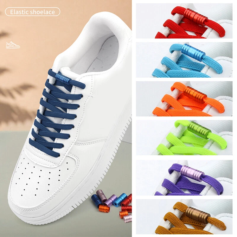 No Tie Elastic Shoelaces Easy Shoe Laces Strings For Sneakers Canvas Kids  Adult♡