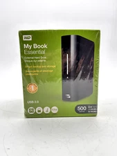 Sealed WD My Book Essential External Hard Drive Back up & Storage 500 GB USB 2.0