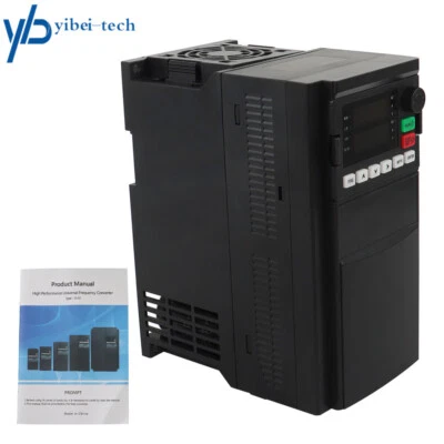 YIBEI-TECH 1 To 3 Phase 7.5KW 10HP 220V CNC Variable Frequency Drive Inverter VFD VSD