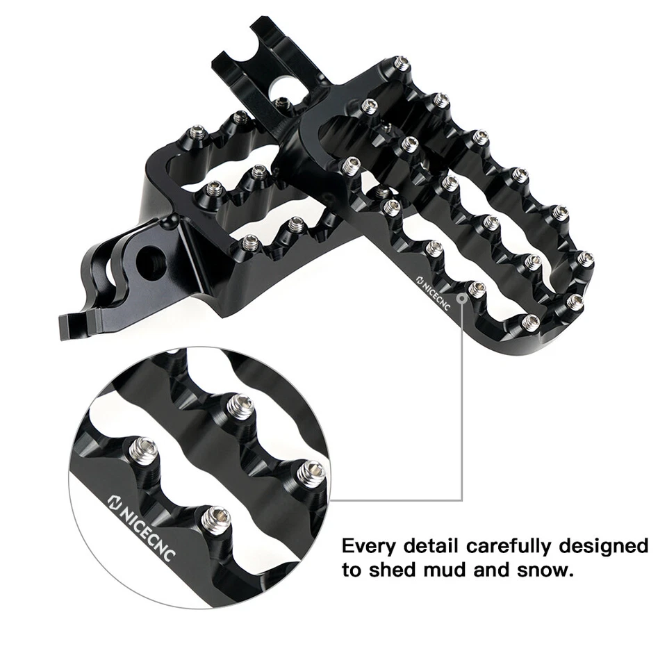 Reposapiés anchos Billet CNC reposapiés para Honda CRF450L 2019-23 CRF250L 2012-2021 Foto 3 de 4