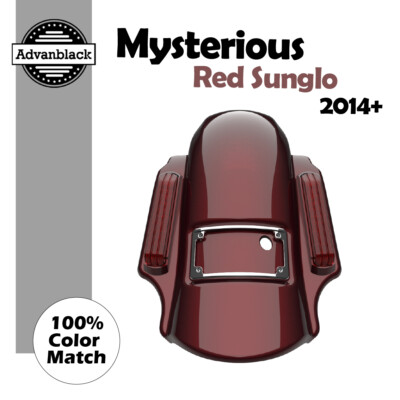 MYSTERIOUS RED SUNGLO For Harley Advanblack Dominator Stretch Extend Rear Fender