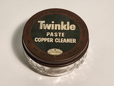 Vintage Twinkle Paste Copper Cleaner Glass Jar With Lid