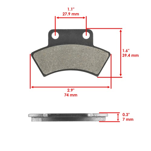 Front Rear Brake Pads for Polaris Magnum 425 2X4 4X4 1995 1996 1997 1998 - Picture 3 of 7