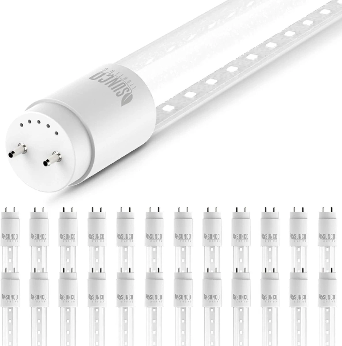 Sunco 24 Pack T8 LED 4FT Tube Light Bulbs Ballast Bypass