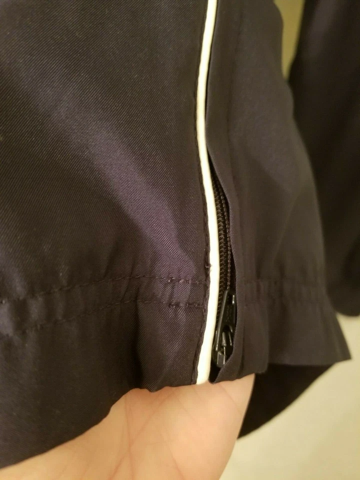 Pantalones antiguos azul marino para hombre talla XL X grandes azules blancos a rayas forrados con malla Foto 4 de 4