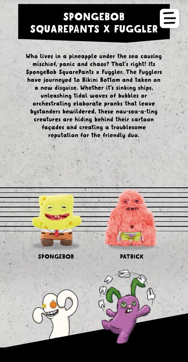 SPONGEBOB SQUAREPANTS X FUGGLER - SPONGEBOB [brand new/sealed