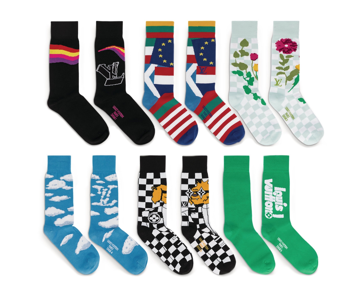 LOUIS VUITTON LV Archives Socks 6 Pieces Set Socken Virgil Abloh