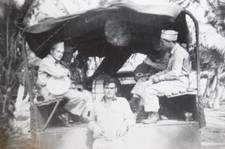 Vintage B W Photograph - Soldiers Sitting On Back Of Military Truck