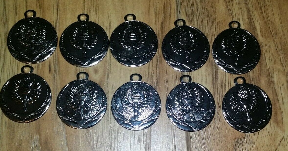 10 Pieces Kids Olympic flame Winner Medals Awards
