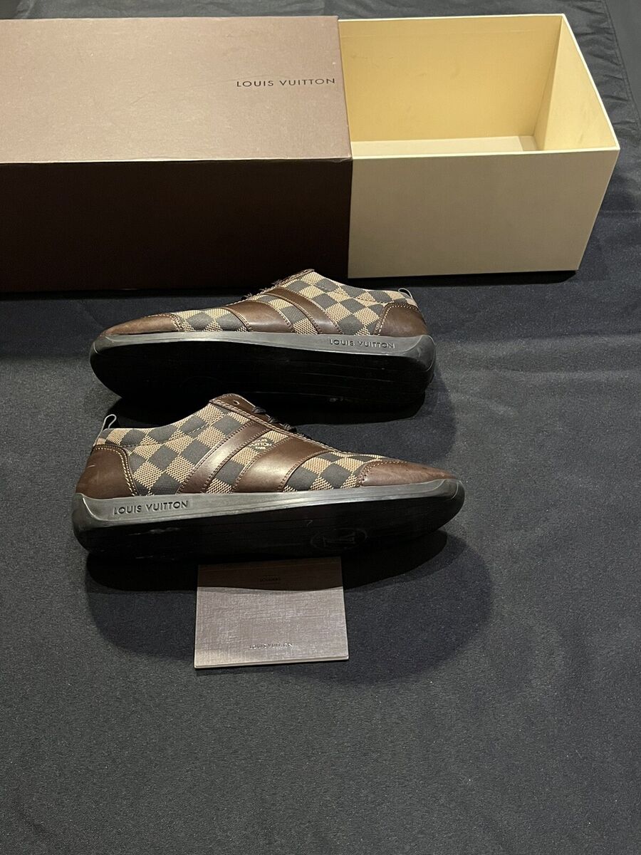 LOUIS VUITTON MONOGRAM CHECKERED SHOES SNEAKERS 8.5 FITS SIZE 9.5