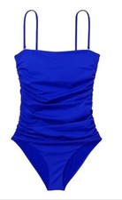 Victoria's Secret Swim Strappy Scoop Neck One-Piece Swimsuit XS Blue