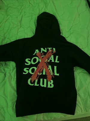 Anti Social Social Club Cancelled Hoodie Pink Assc Size M 100