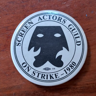 1980 Screen Actors Guild Strike  SAG AFTRA Film TV Labor Union Protest Cause Pin