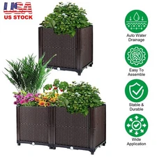 Raised Garden Bed Box Plant Growth Box Garden Yard Balcony Elevated Planter Bin