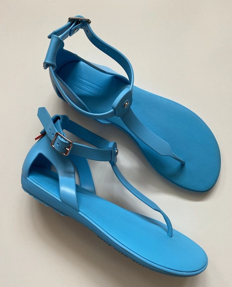 Hunter Sandals Thong Slip On Ankle Strap Blue Women s Size 9 US 7