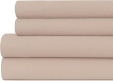 Briarwood Home Brushed Flannel Sheet Set - Turkish Cotton King, Taupe