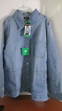 Well Worn ~ Light Wash DENIM CHORE JACKET / SHIRT ~ Womens XL~ NWT