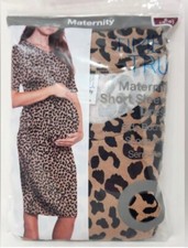 Time and Tru Maternity Long Dress Short Sleeve Ruching Striped XXL(20)
