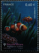 Timbre - FRANCE - Poisson clown - YT4646 - Neuf ** - 2012