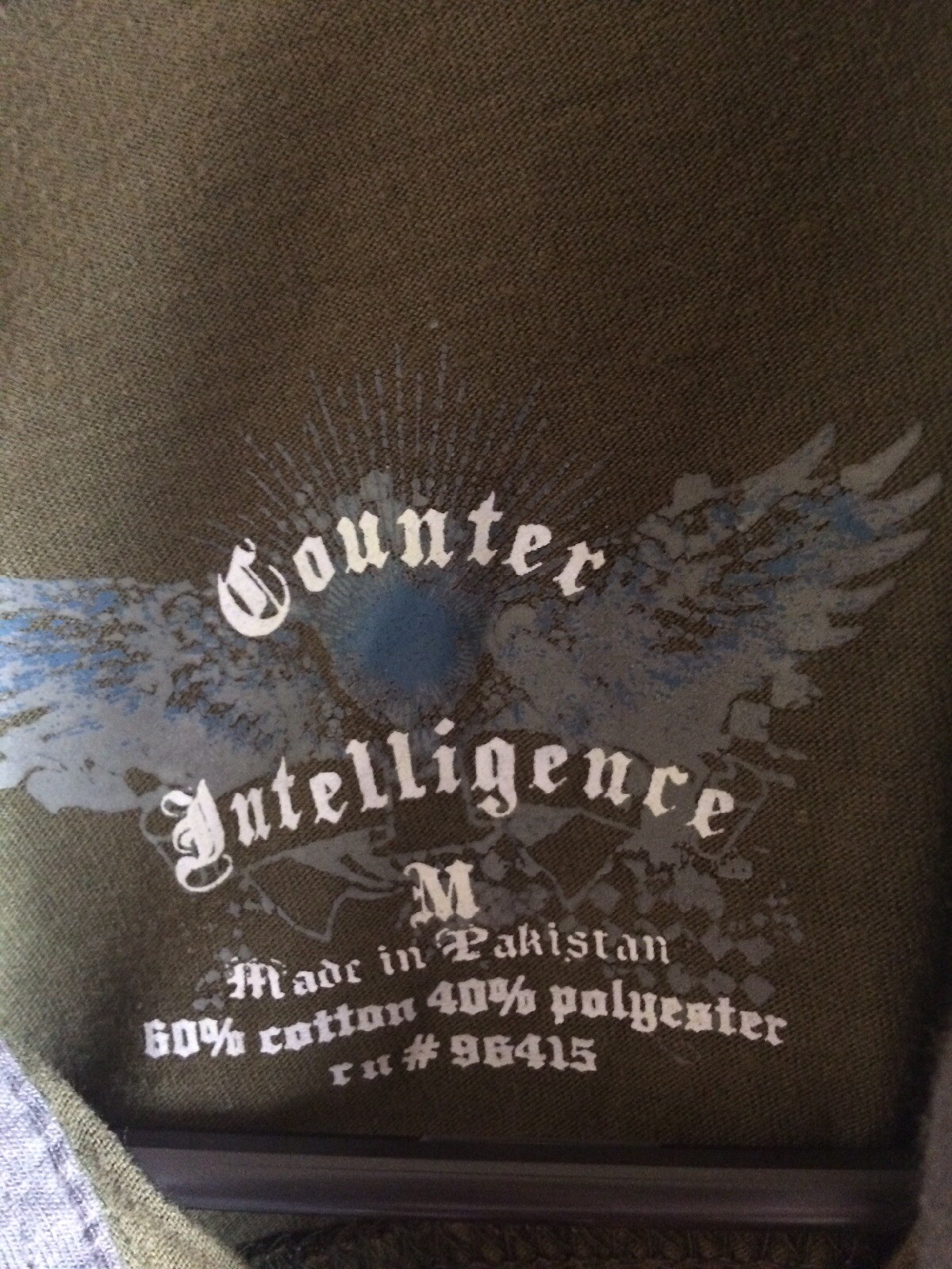 counter Intelligence corps Mens Medium Shirt Gree… - image 2