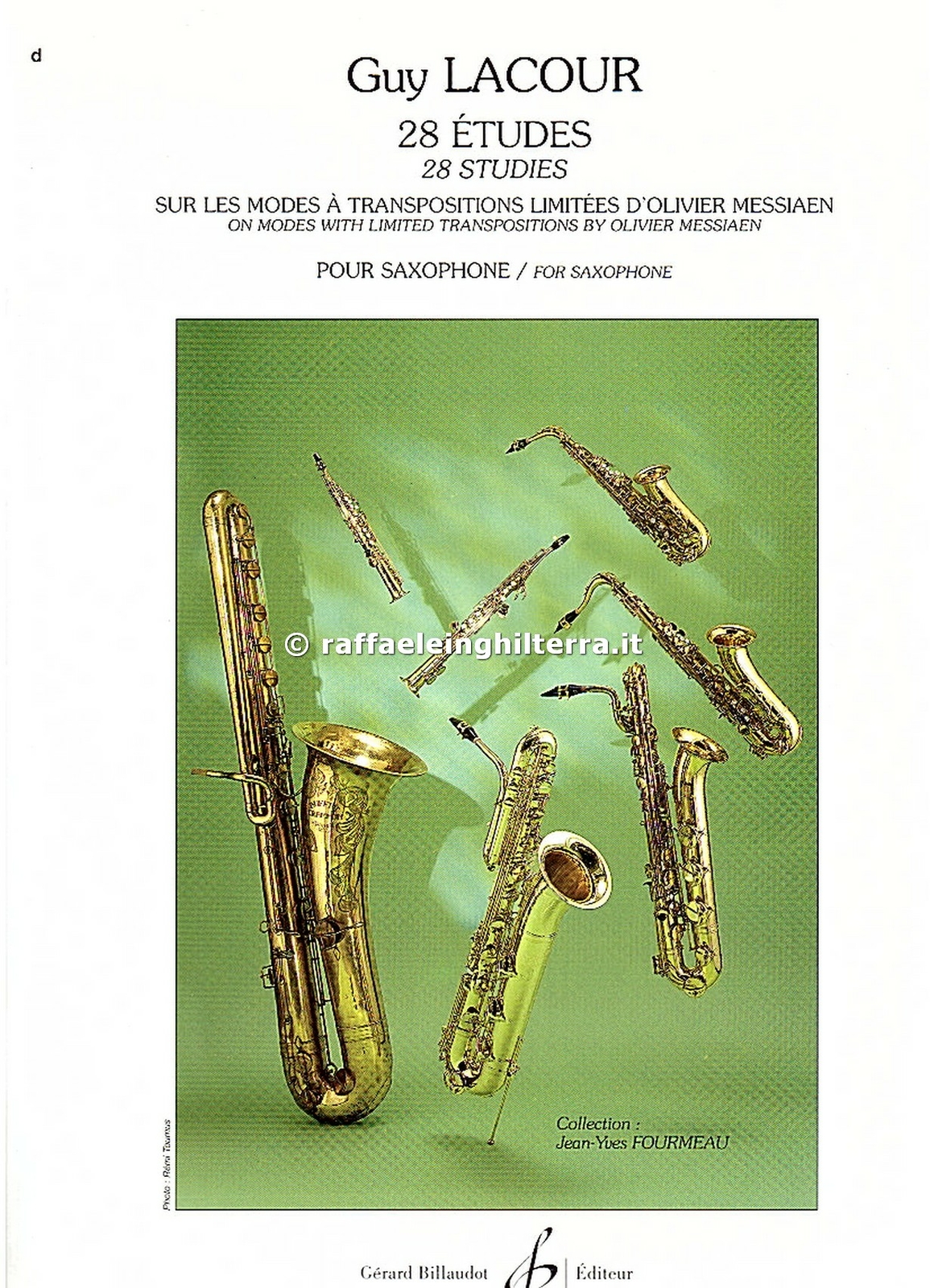 Billaudot Gerard 28 etudes pour saxophone Lacour Guy